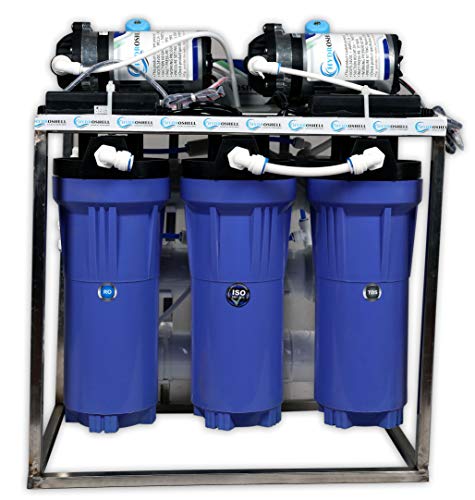 Image of 25 LPH Commercial RO+UV Water Purifier Plant Double Purification Blue Stainless steel Full Automatic 25 L