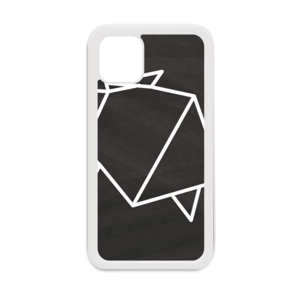Coque iPhone 12 Pro Max origami tortue blanche découpes ajustées