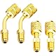Greluma R410A 5/16 SAE Buchse auf 1/4 SAE Stecker Flare Adapter für Klimaanlagen HLK - 2 Gerade + 2 Abgewinkelte