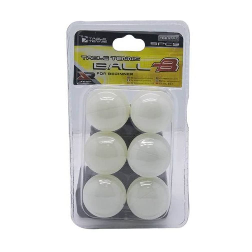Joerex TB26340 Standard Table Tennis Ball 6 Pieces Set, 40 mm Diameter