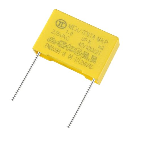 uxcell Condensador de seguridad Película de polipropileno 1uF 275VAC X2 MKP 15 Pcs
