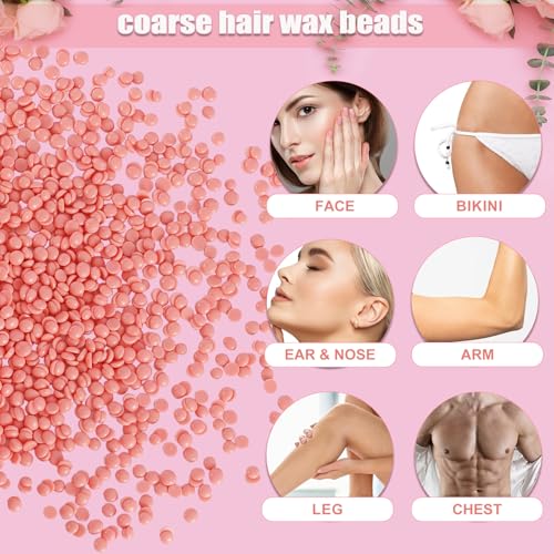 Image of Wax Beads Bulk - 1.5lb Wax Beans Supplies for Esthetician - Professinal Painless Waxing for Face, Upper Lip, Bikini, Leg, Women Natural Melting Kit - Hypoallergenic Hard Wax Beads Bulk