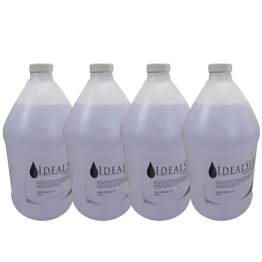 IDEALSEAL PB 608-0 E-Z Seal Sealing Solution, 64 oz, Clear, Liquid Polymer, Paper Compatible, Not Water Resistant, Moisteners, Sealant