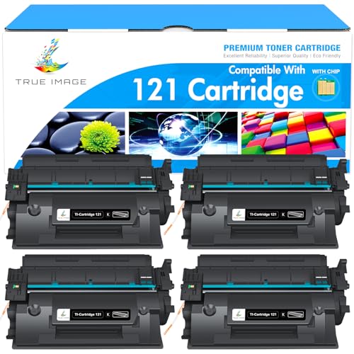 TRUE IMAGE Compatible Toner Cartridge Replacement for Canon 121 CRG-121 CRG121 for Canon imageCLASS D1620 D1650 High Yield Ink Printer (Black, 4-Pack) by TRUE IMAGE - Used condition - US$57.73