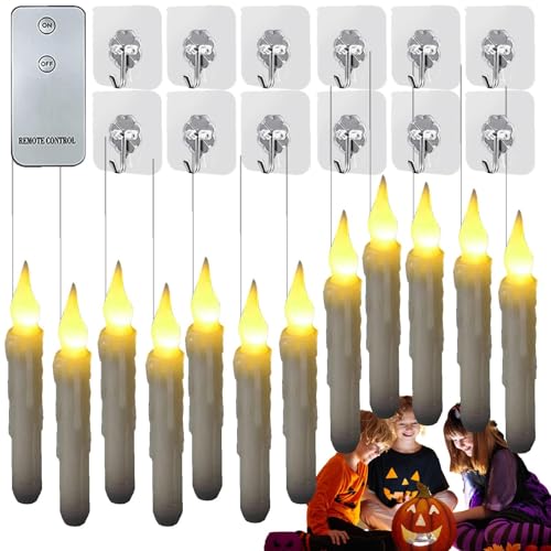 Velas flotantes LED para decoración de Halloween y fiestas temáticas con luz cálida