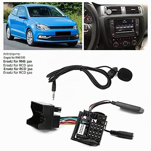 Bluetooth-Freisprecheinrichtung, Audio, Radio, Musik-Adapter, AUX-in-Kabel-Adapter-Stecker-Set mit Mikrofon-Ersatz für RNS 510/RCD 300, Auto-Bluetooth-AUX-Modul, Kabel 150 Cm/59