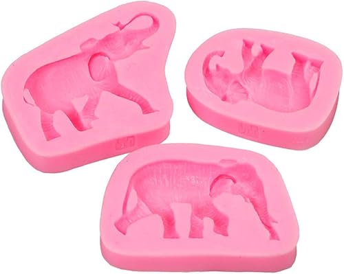 Miniatura 6 de Nifocc Molde de silicona para elefante, fondant, chocolate, dulces, herramienta de decoración de cupcakes, para decoración de tartas, arcilla