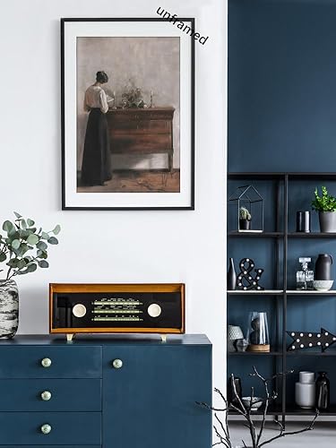 Miniatura 3 de uoyien Lienzo danés vintage para pared, obra de arte famosa de mujer, pintura al óleo, academia oscura, impresión estética, póster antiguo del siglo