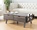 Smart Home 151344CT Modern Coffee Table, Distressed Grey & Black Color, Coffee Table for Living Room