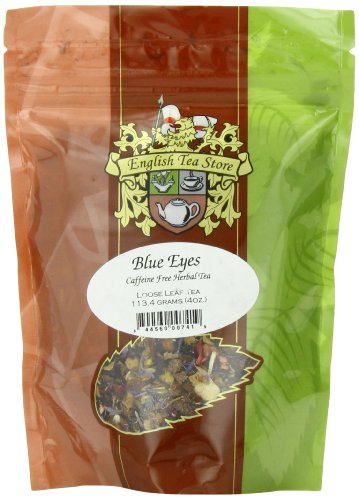 English Tea Store Loose Leaf, Blue Eyes Herbal Tea Pouches - 4oz, 4 Ounce