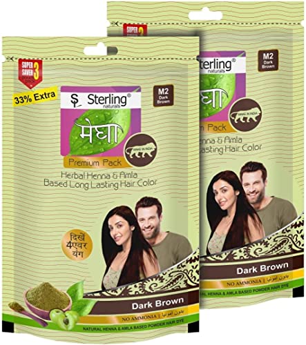 Metrol Sterling Naturals Megha Mehandi M2 (Marrón Oscuro) 45g Pack 2