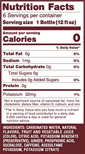 Ale 8 One Special Edition Cherry Zero Sugar, 12 ounces (6 Glass Bottles), 100% Kentucky Soft Drink