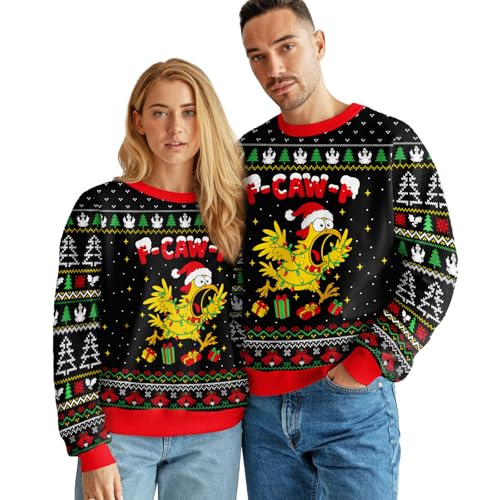 Image of 99TIMORO Funny Ugly Christmas Sweater for Men and Women, Holiday Pullover 2025, Novelty Crewneck Sweatshirt, Festive Gift