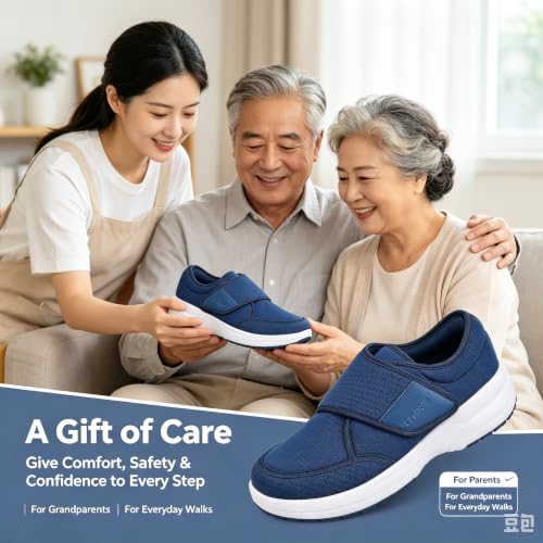 Image of Extra Wide Diabetic Shoes for Men Women, Sneaker for Edema Swollen Feet