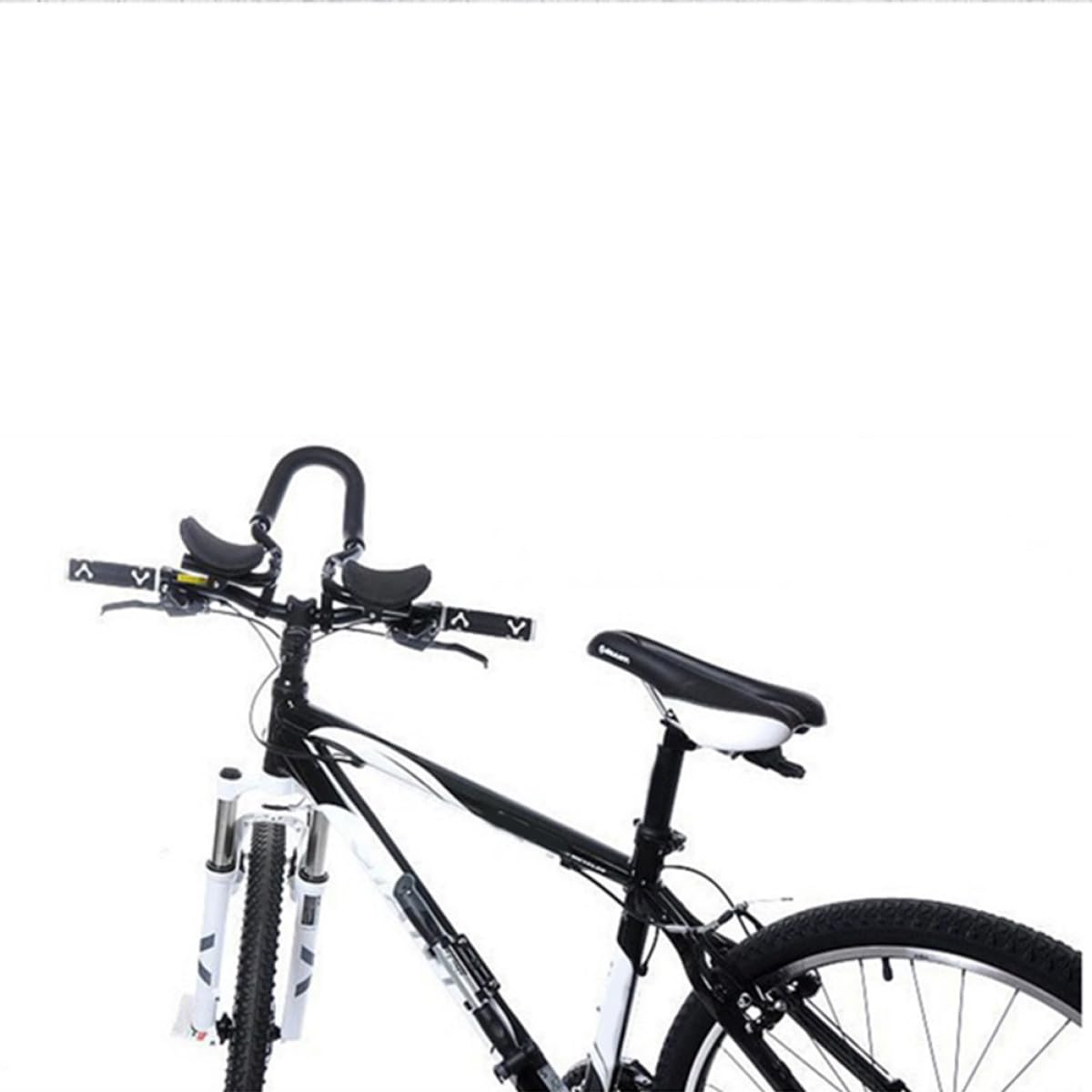Aluminiumlegierung Aero Lenker mit Integrierter Lenkerhalterung für Mountainbike Komfortabler Griff und Einfache Montage für Langstreckenfahrten im Gelände