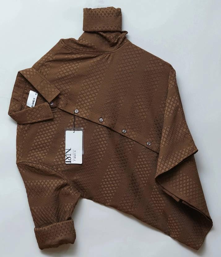 Image of Men's Casual Button Down Shirts Long Sleeve Linen Shirt Fashion Textured Beach Summer Shirts| Men Stylish Shirt | Men Fancy
