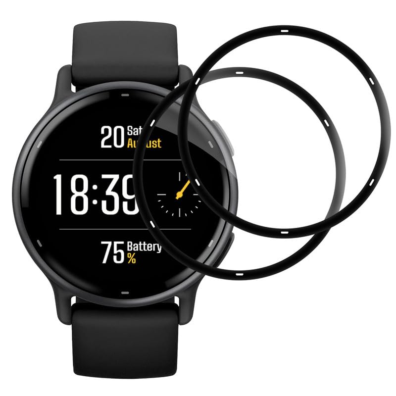 WINLAZY Schutzfolie für Garmin Vivoactive 5 2 Stück Folie für Garmin Vivoactive 5 Displayschutzfolie HD Klar Temperglas Folie 9H Härte Vollständige Abdeckung