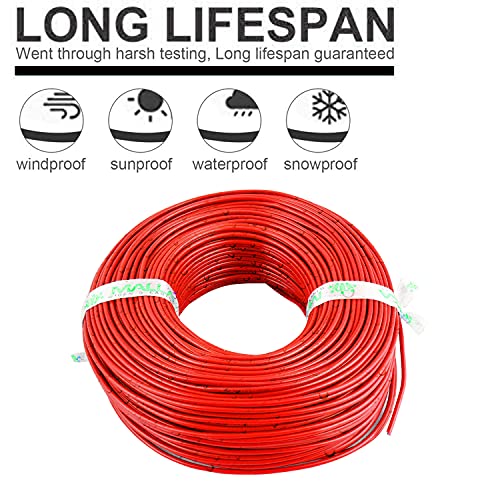 Image of MALLA Copper Wire with Triple Layer PVC Coating, Single Core Flexible Electric Cable for Domestic & Industrial Connections (2.5 mm, 90m Long, Red) (MLWC14)
