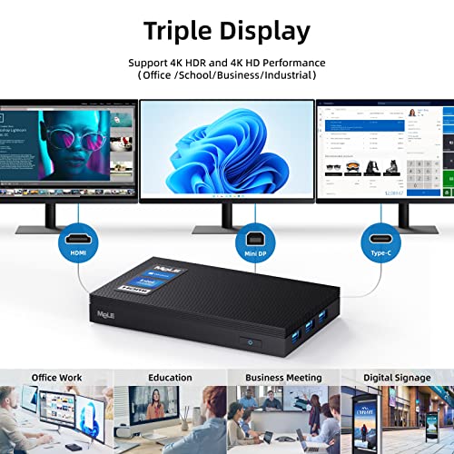 Mele Fanless Mini Pc,Windows 11 Pro Micro Pc, Celeron N5105 8Gb 128Gb, 4K Hdmi, Usb-C Pd Auto Power On, Pxe Wi-Fi 6 Gigabit Ethernet,Industrial Iot Micro Desktop Computer (Quieter3C/N5105/8Gb+128Gb) #TOP1
