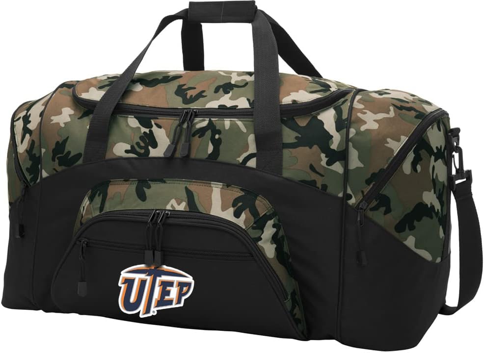 UTEP Duffel Bag Large UT El Paso Miners Suitcase or Gym Bag for Men Ladies Him or Her! (Pink)