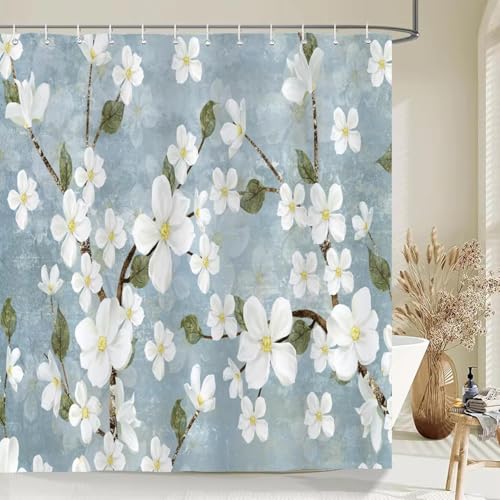 Rideau de douche imperméable style chinois en tissu peint 122x183cm - 2