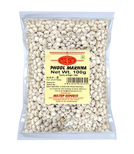 Image of Miltop Fox Nuts (Phool Makhana) Lotus Seed 100 gm