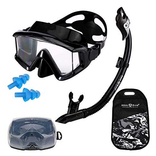 AQUA A DIVE SPORTS Scuba Diving Snorkeling Kit, Anti-Fog Snorkel Mask with Single