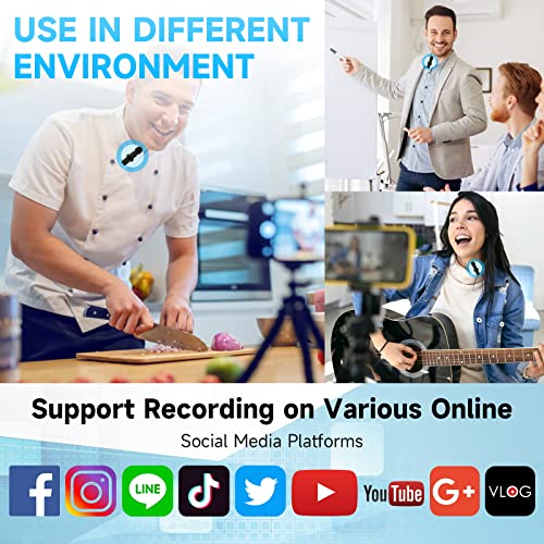 Pqrqp Wireless Microphone For Iphone Ipad, Wireless Clip Mic, Wireless Lavalier Microphone, Wireless Microphones, Plug-Play Microphone For Iphone Video Recording, Live Stream, Youtube, Tiktok #TOP2