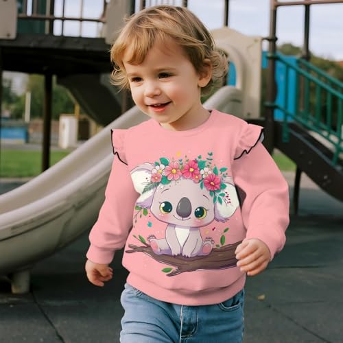 HUIACONG Long Sleeve Shirt for Girls Tshirts for Kids Toddler Tee Shirts3