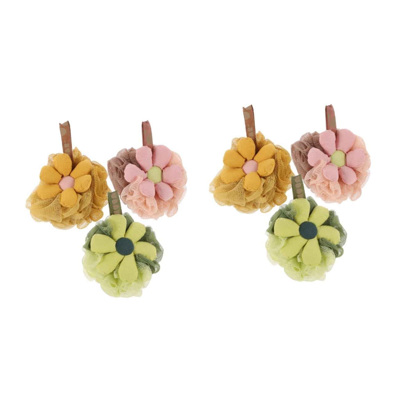 minkissy 6piezas Esponjas De Baño Para Esponjas Exfoliantes De Formato Flor Suaves y Efectivas Para Limpieza Agradable