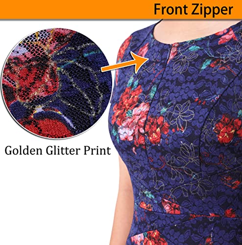 VFSHOW Womens Slim Zipper Up Business Cocktail Party Night Out Bodycon Pencil Sheath Dress3