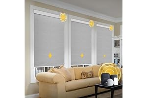 Upgraded Grasscloth Smart Window Blinds