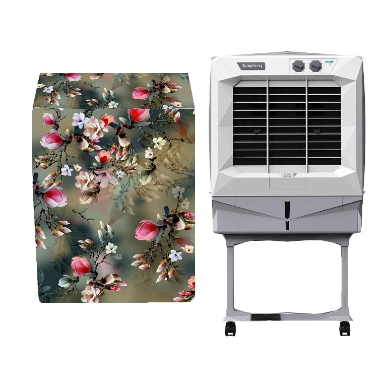 Image of Printed Cooler Cover Compatible for Symphony Jumbo 65 Litre Desert Air Cooler, Waterproof Cover, Size (LXBXH) 73 X 70 X 81 Cm, Green.