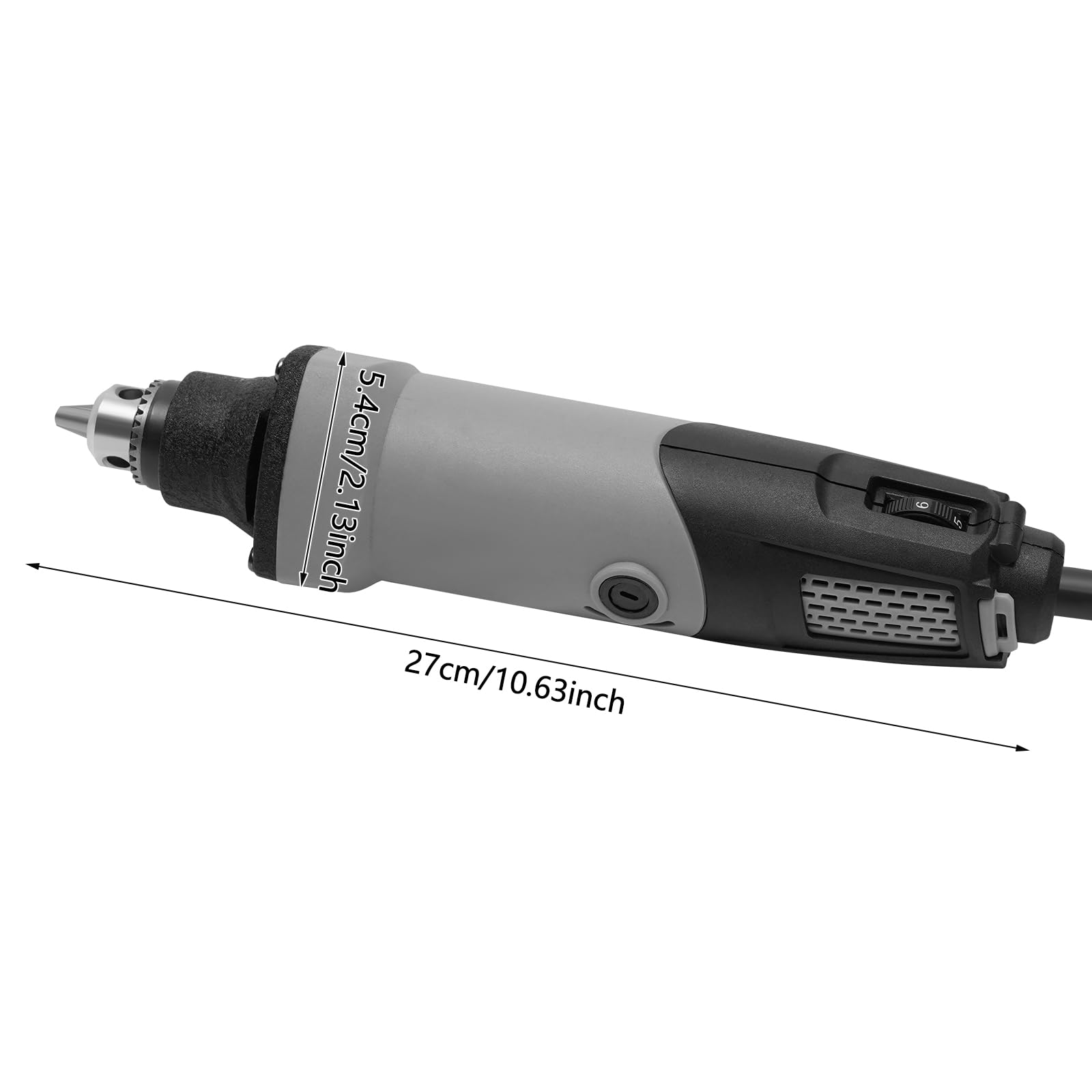 Smerigliatrice elettrica dritta 400 W 220 V, 6 modalità velocità, piccola e leggera per incisione, taglio, levigatura, lucidatura e foratura