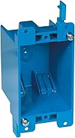Carlon B114R-UPC Old Work 1-Gang PVC Switch/Outlet Box, 14 Cu In, Blue - UL Listed for Drywall Remodels