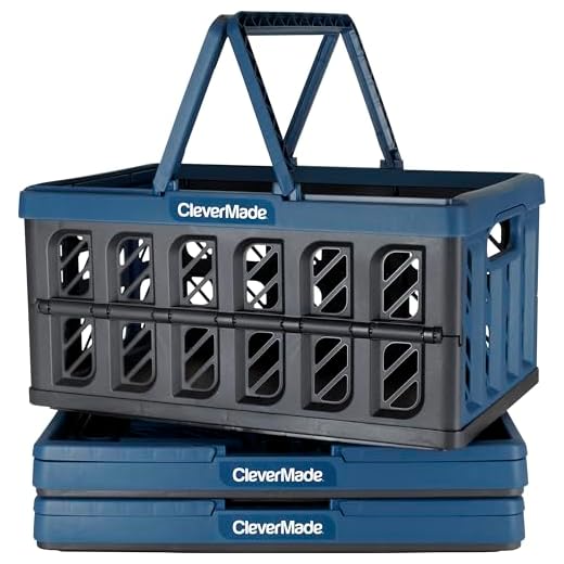 CleverMade Collapsible Shopping Basket Set
