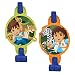 Amscan Fun Diego's Biggest Rescue Blowouts Birthday Party Favor (8 Piece), 5-1/4 x 3-1/4", Orange/Green