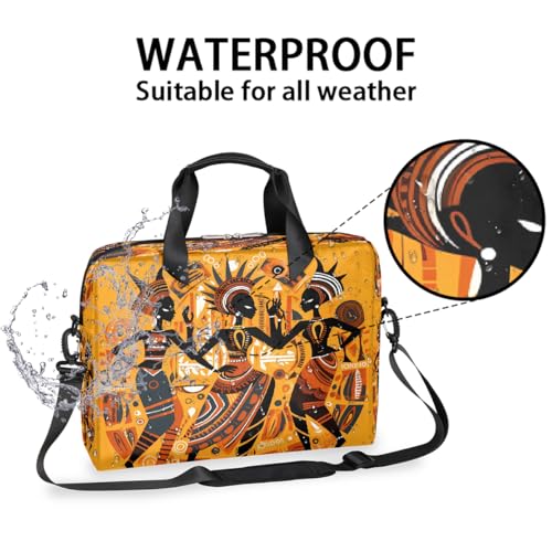 Bolsa para laptop con motivos africanos y correa ajustable miniatura 3