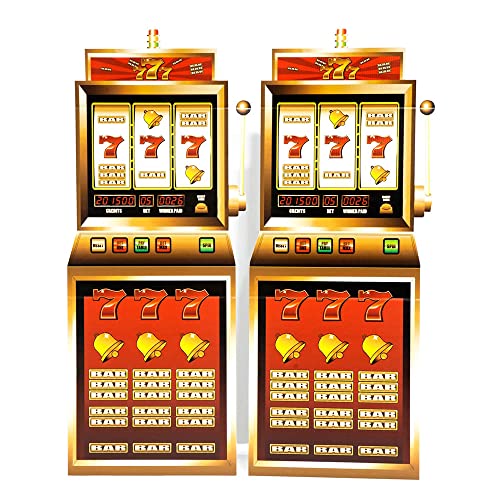 Anderson's Jackpot Slot Machine Standups Kit, Set of 2, Casino Party Theme, Photo Booth, Props