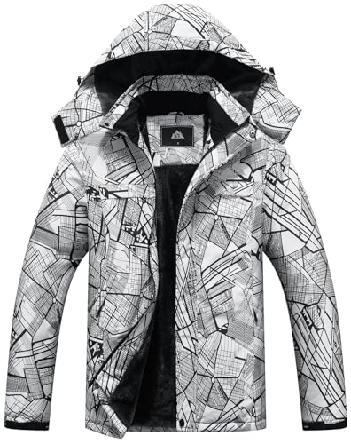 Image of MOERDENG Women's Ski Jacket Warm Winter Coat Hooded Snowboarding Jackets Waterproof Mountain Windbreaker for Hiking Traval