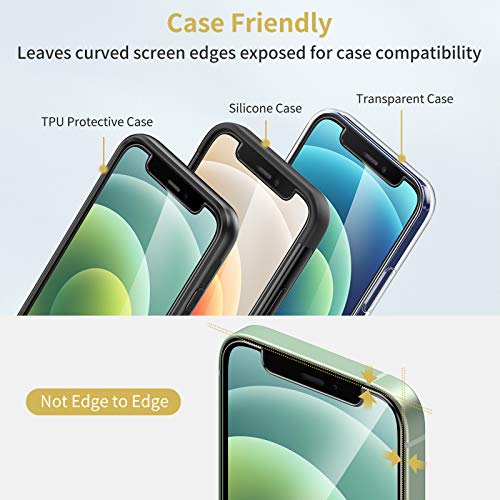 Image of UNBREAKcable 3-Pack Screen Protector for iPhone 12 mini, Double Shatterproof Tempered Glass [Easy Installation] [9H Hardness] [99.99% HD Clear] [Case Friendly] for iPhone 5.4 inch