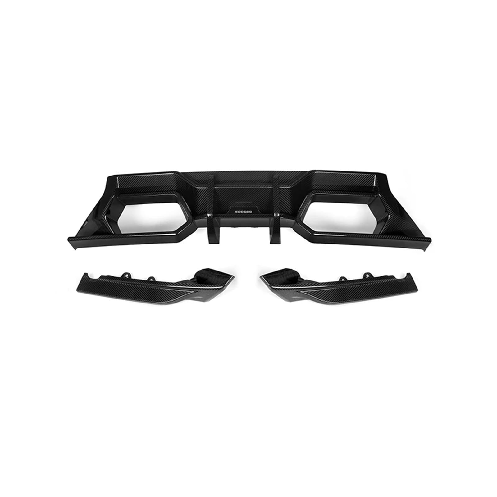Difusor trasero de fibra de carbono en 3 piezas con diseño aerodinámico para BMW G87 M2 8