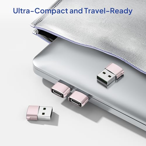 Image of USB C Female to USB Male Adapter 4-Pack,Type A Charger Cable Plug Connector for iPhone 11 12 Pro Max Mini,XR SE,Airpods iPad 8 Air 4,Samsung Galaxy Note 10 20 S20 Plus S21 21 Ultra,A71,Google Pixel 5