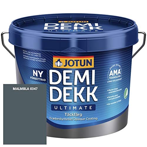 JOTUN DEMIDEKK ULTIMATE Täckfärg Holz-Farbe | Wetterschutz | Holzschutz | Absolute Premium-Qualität | 3 Liter MALMBLA 0347