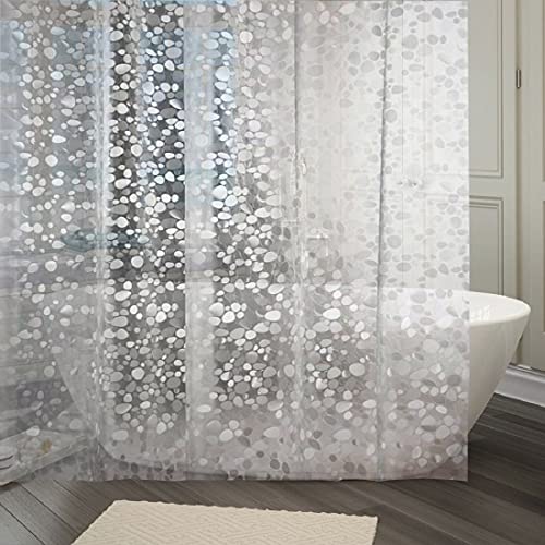 Image of SHAVIN Plastic Shells Grommet Curtain Eyelet Curtains for Long Door, Size 7 Feet, Transparent - Pack of 4