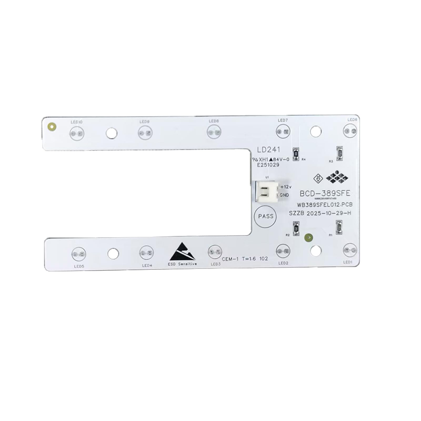 Elnwnnkc LED Lighting Replacement LED Light Board Refrigerator Lighting for BCD-389SFE / BCD-390EGA Refrigerator Fridge Interior Light