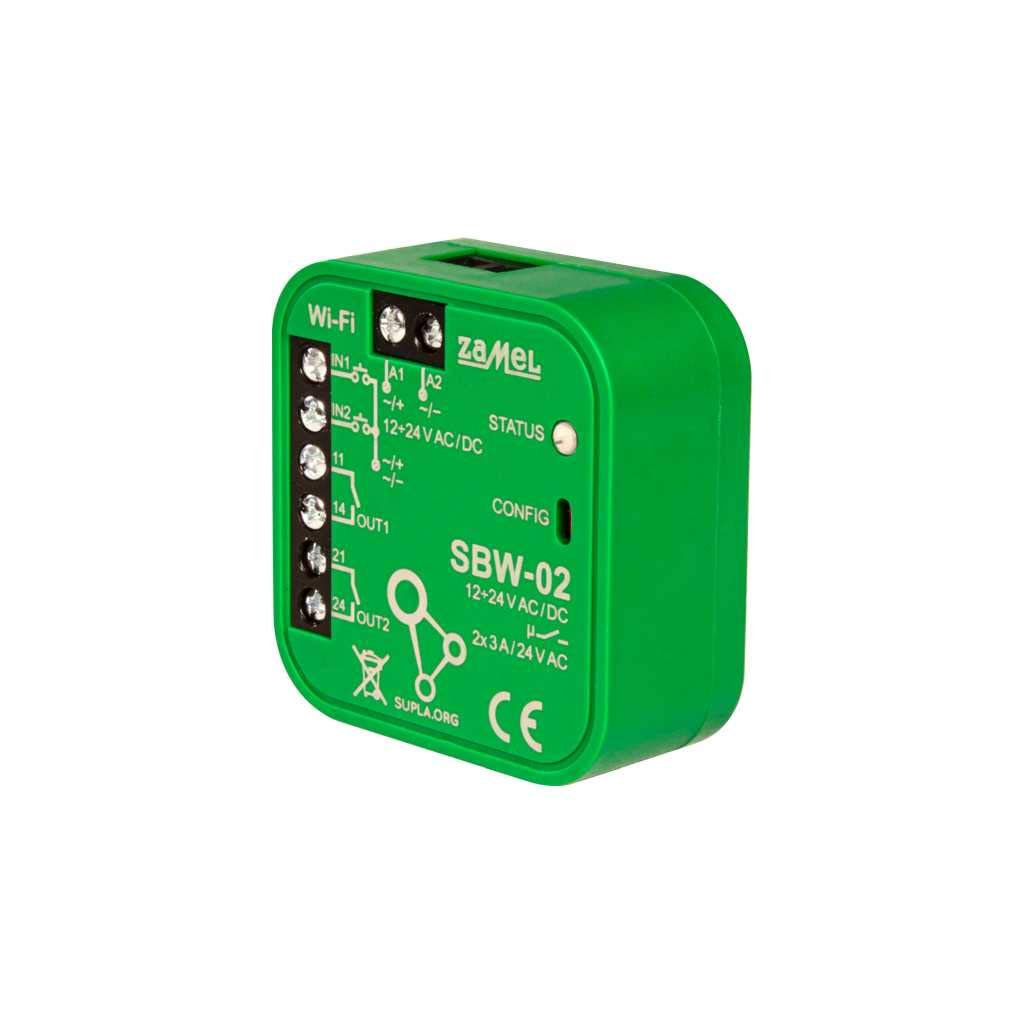 SuplaSBW-02 2-Channel Garage Door Control Green