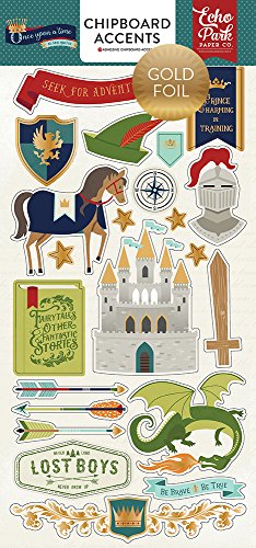 Echo Park Paper Company OUB123022 Once Upon A Time-Prince 6x13 Chipboard -Foil