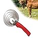 Pssopp Curry Comb 6 Ring Horse Shedding Comb Stainless Steel Spiral Curry Comb for Sheep Horses Cows Relieve Itching(5 Turns)