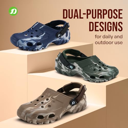 Image of DOCTOR EXTRA SOFT Men's Classic Camo Casual Sports Clogs /Sandals with Adjustable Back Strap for Adult| Comfortable & Lightweight| Stylish & Anti-Skid| Waterproof & Everyday Use Mules Gents Boys D-550